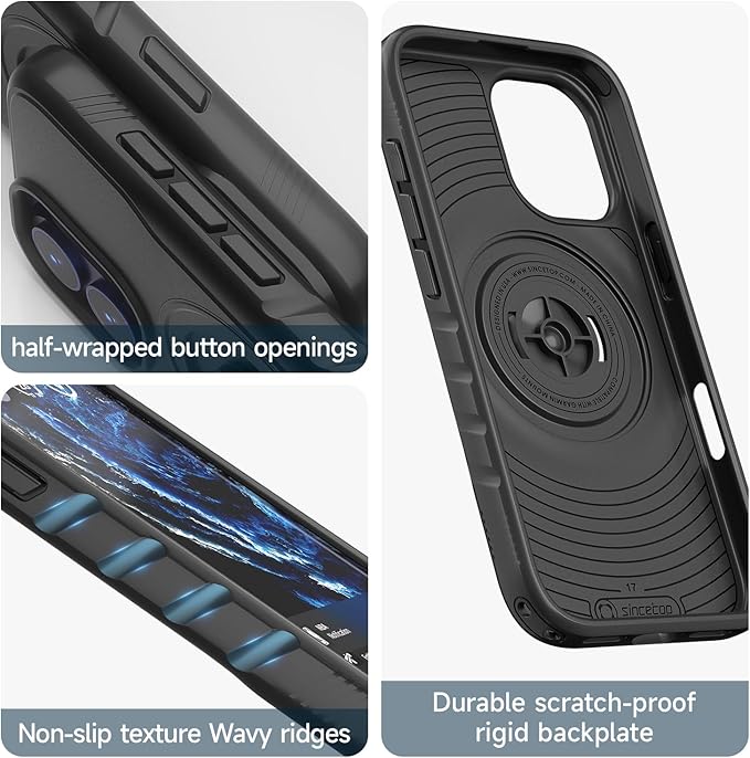 Bike Phone Case for iPhone 17 – Shockproof & Slim with Built-in Lock, Compatible with Garmin-Style Mounts, Quick-Release for Road & MTB Cycling