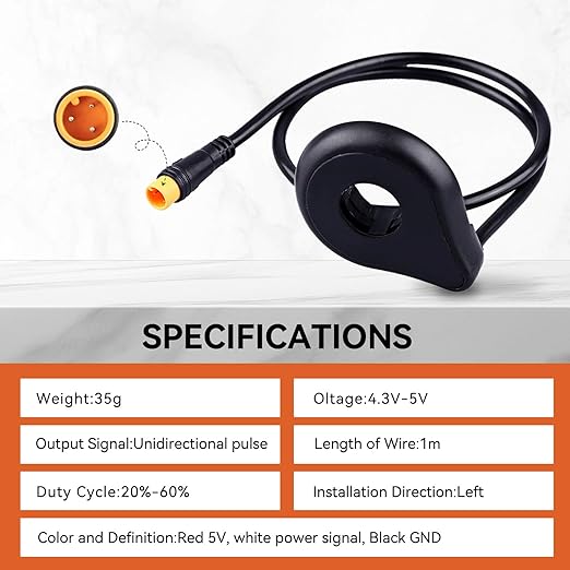 Pedal Assist Sensor for Ebike, 12 Magnets Electric Bikes Pedal Speed Sensor Bicycle Assistance Electric Bicycle Accessories