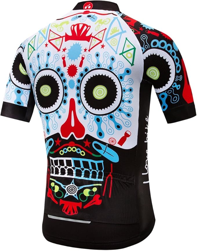 Cycling Jersey Men Full Zip Bike Shirt Racing Top Bicycle Clothing