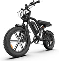 Electric Bike for Adults, 1500W-3000W Peak Ebike with Full Suspension, 20" x 4.0 Fat Tire Retro Scrambler Moped Style, 48V/52V Long Range All-Terrain Electric Bicycle, UL 2849 Certified