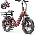Heybike Ranger 20"x4.0" Fat Tire Folding Electric Bike for Adults, 1200W/1800W Peak Motor, 28/32MPH, up to 55/90 Miles Range, UL2849 Certified Removable Battery for Commute Beach Mountain Snow E Bike