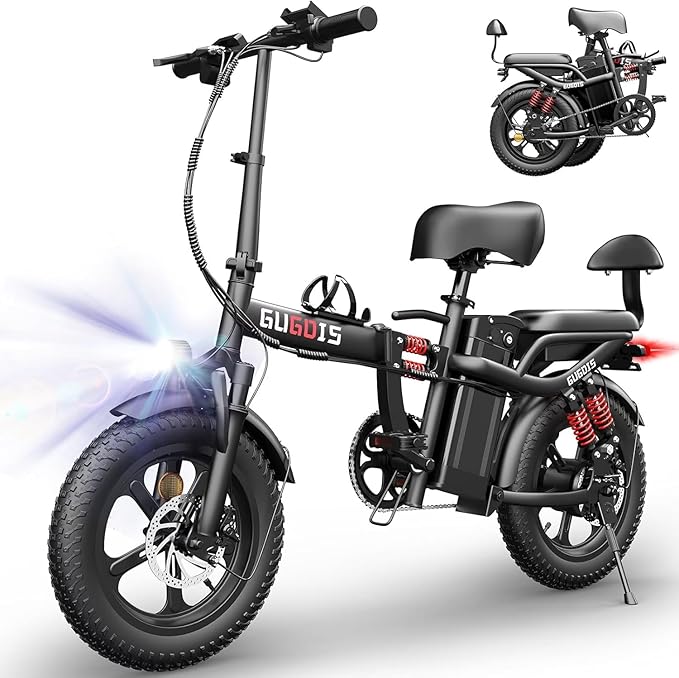 Electric Bike for Adults, 16"/20" Tire E-Bike with 750W/1000W Peak Motor, 48V Removable Battery, Up to 45/60 Miles Range & 28/30MPH, Folding Electric Bike for City and Outdoor Ride