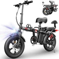 Electric Bike for Adults, 16"/20" Tire E-Bike with 750W/1000W Peak Motor, 48V Removable Battery, Up to 45/60 Miles Range & 28/30MPH, Folding Electric Bike for City and Outdoor Ride
