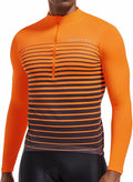 Spotti Men's Cycling Bike Jersey Long Sleeve with 3 Rear Pockets - Moisture Wicking, Breathable, Quick Dry Biking Shirt