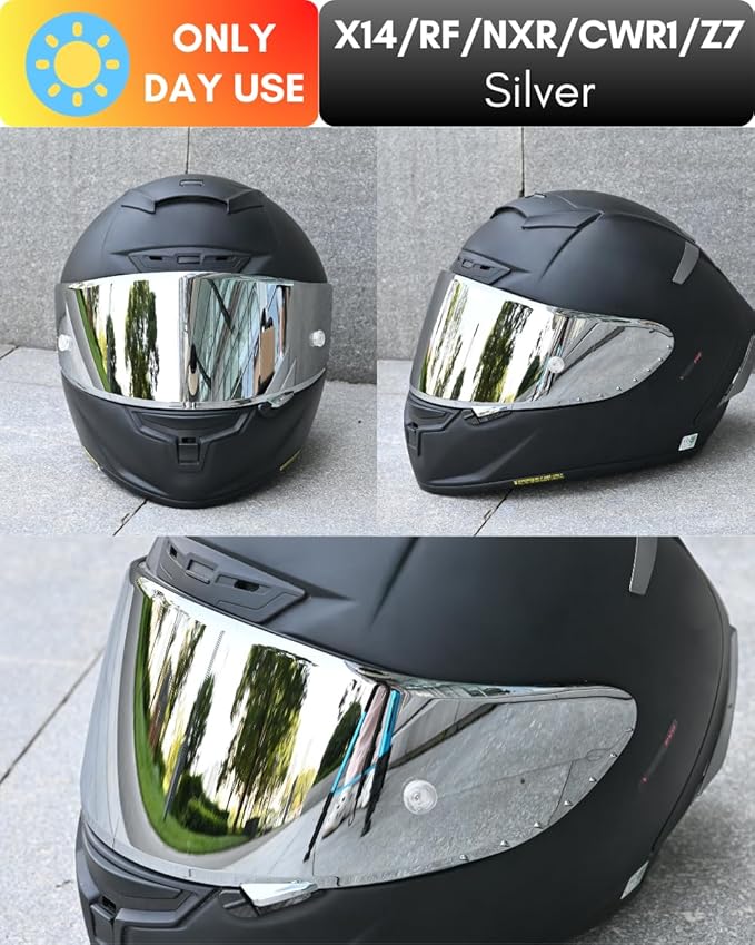 CWR-F1 Shield for RF-1200 Visor X14 NXR RF-SR Z7 Motorcycle Helmet Visor Replacement Sun Protection Anti-Scratch, Universal