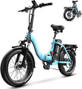1000W Folding Electric Bike,48V 20AH Removable Battery E Bike,30+MPH,80 Miles Max Range Electric Bike for Adults,20" Fat Tire Foldable ebike,Adult Electric Bicycle for Commute Beach Snow