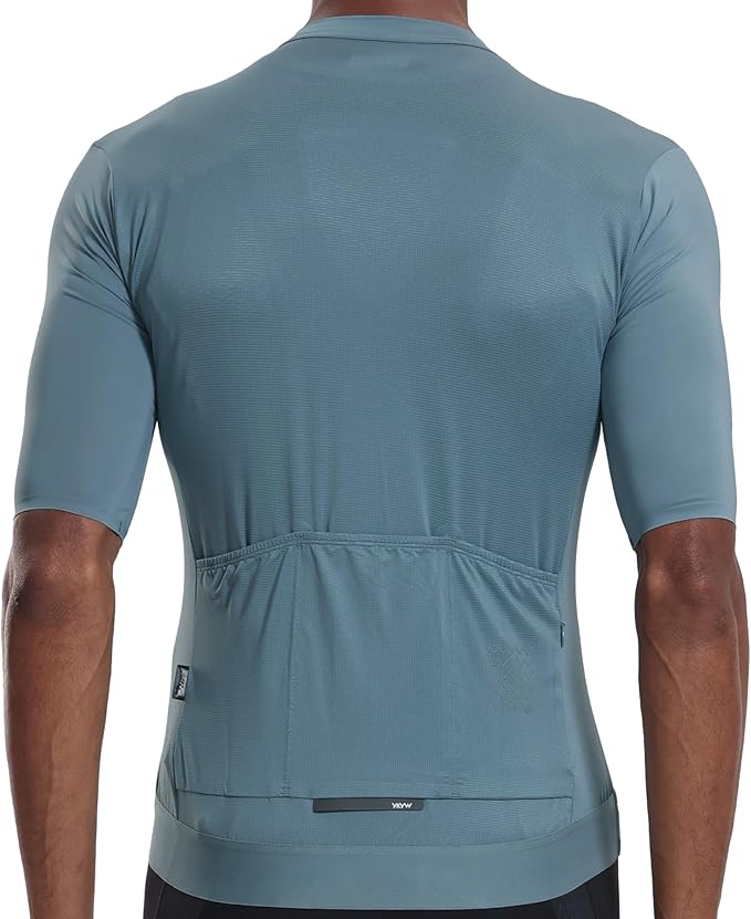 YKYWBIKE Cycling Jersey Men with Pockets Bike Jersey Short Sleeve Biking Shirts for Men Cycling Breathable MTB Biker Shirts