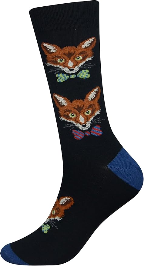 Cansok Men's 2/4 Packs Fun Crazy Novelty Dress Crew Socks