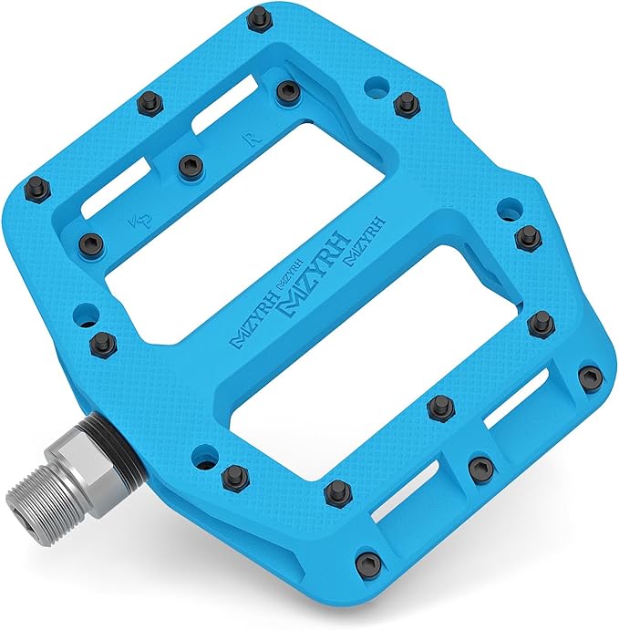 MZYRH Mountain Bike Pedals 9/16" 3 Sealed Bearings Lightweight Non-Slip Nylon Fiber Bicycle Platform Pedals for Road BMX MTB