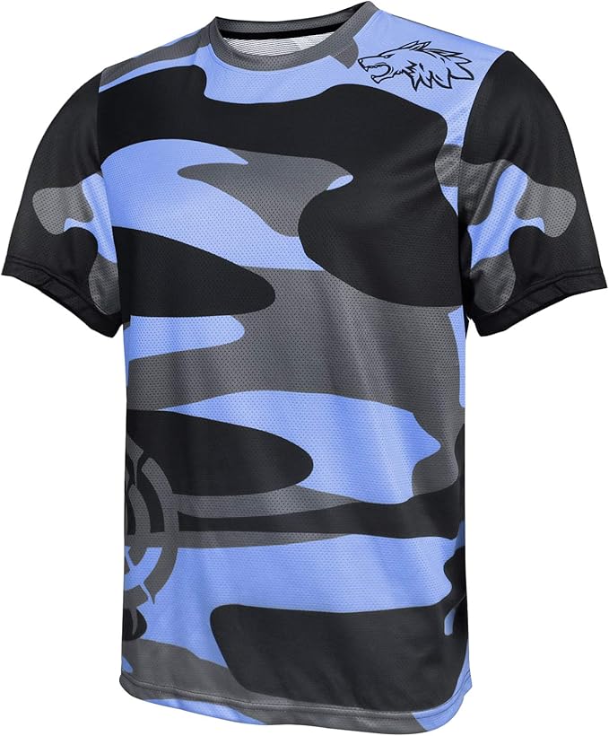Wisdom Leaves Mens Mountain Bike Jersey Short Sleeve MTB Shirts Moisture-Wicking and Quick-Dry
