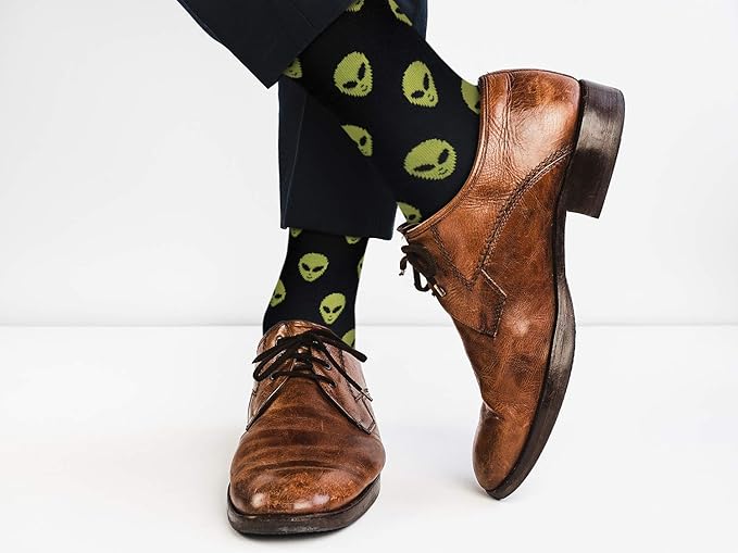 Real Sic Fun Socks for Men and Women - Cozy Cotton Dress Socks with Colorful Designs - Cool, Casual, Wacky Patterned