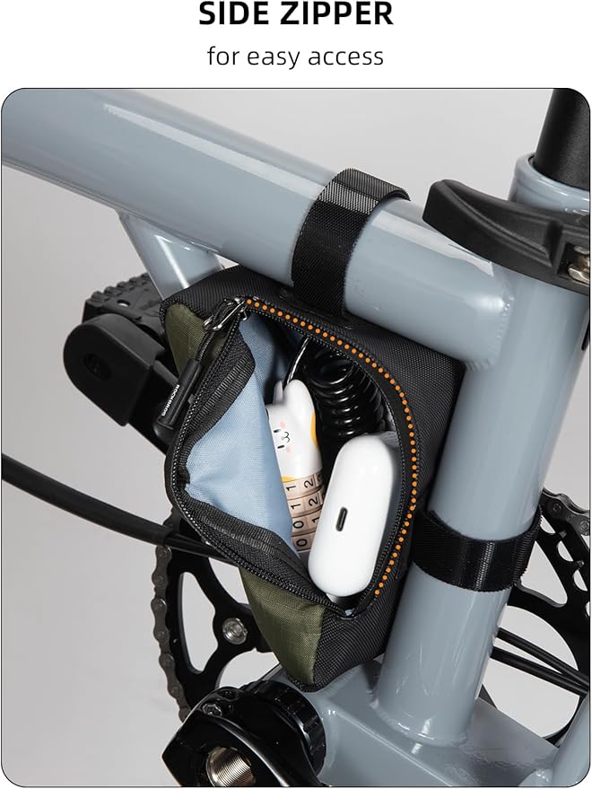 ROCKBROS Bike Frame Pouch Triangle Bag - Waterproof Small Bicycle Bag for Boys, Girls, Men, Women - Road & Folding Bike Accessory