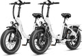 Heybike Ranger 2.0 Foldable Electric Bike for Adults, 20"×4 Fat Tire Ebike with 1400W Peak Motor, 28 MPH Max Speed, 600Wh Removable Battery, Up to 65 Miles Range, Front Suspension Step-Thru E Bike
