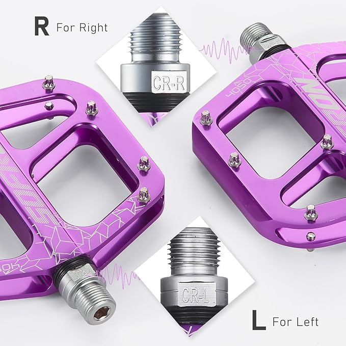 Lightweight Bike Pedals - Non-Slip Mountain and Road Bicycle Pedals for BMX