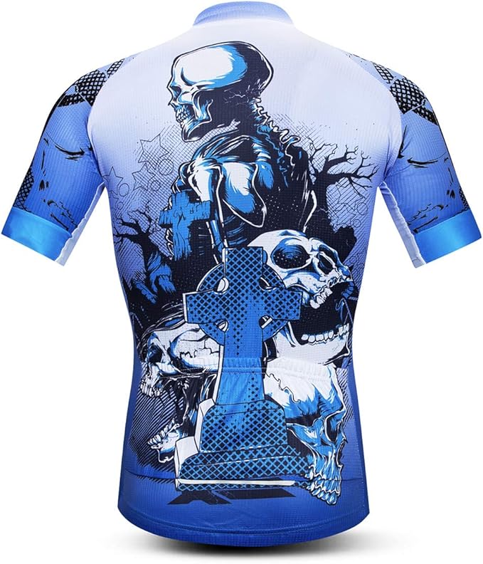 Men's Cycling Jerseys Wolf Print Bicycle Shirts Summer Road Bike Clothes Quick Dry Breathable
