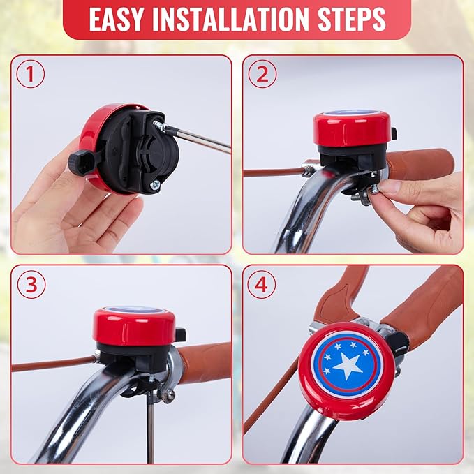 CHILDHOOD Bike Bell for Kids, Bike Accessories for Girls and Kids