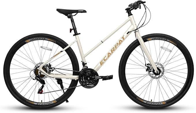 700C Road Hybrid Bike for Adult, 21-Speed Road Bike Cross Country Bicycle