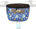 Kids Bike Basket,Durable Front Frame Bicycle & Scooter Basket Bag,Waterproof Fabric Bicycle Handlebar Bag for Boys, Girls, Toddlers with Zipper Mesh Lip (Blue Ocean)