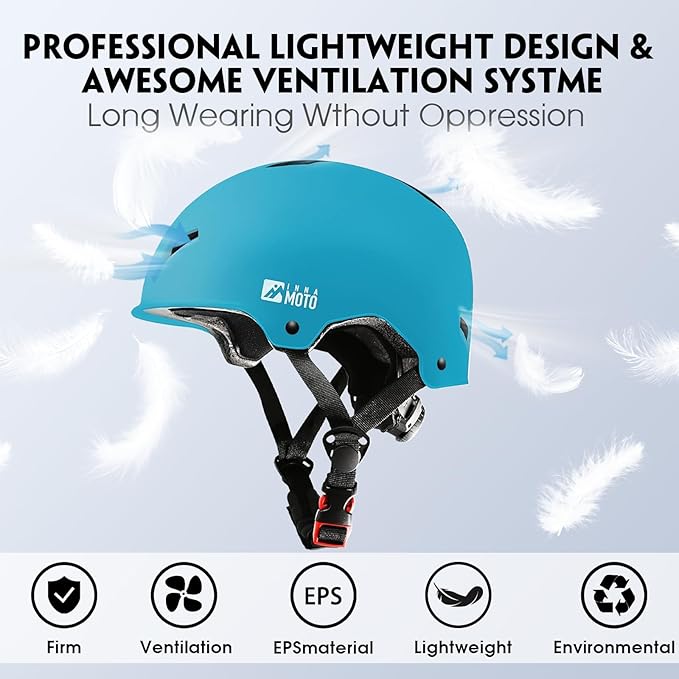 Skateboard Helmet for Adults - Adjustable Certified Safety Adults Helmet for Skateboarding Bike Bicycle Scooter Cycling Skate Skating Multisport Helmets for Women Men Boys Girls Kids Youth