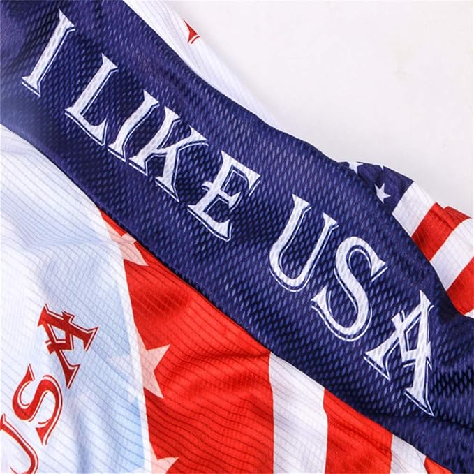JPOJPO USA Cycling Jersey Men Road Bike Shirt Summer Biking Tops Short Sleeve Bicycle Clothes Cycle Wear Breathable