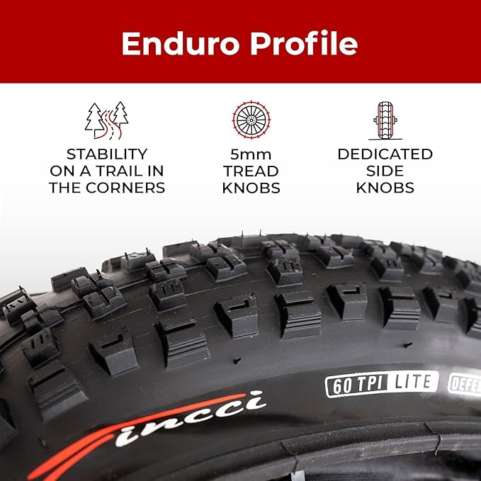 Fincci Set Foldable Kevlar 29x2.25 Mountain Bike Tire with Inner Tubes Schrader - 29 inch Bike Tire Maori 60 TPI with 1 mm Nylon Puncture Resistant for Mountain, Electric, Enduro, MTB, XC Bicycle
