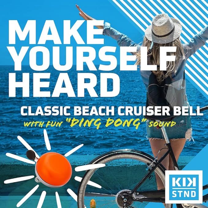 Kickstand Cycleworks Classic Beach Cruiser Ding Dong Bicycle Bell - Multiple Color Options
