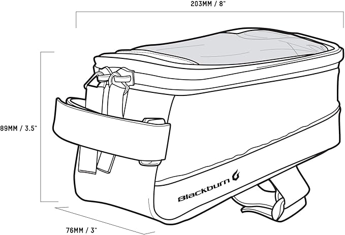 Blackburn Local Plus Top Tube Bike Bag (Black, One Size)