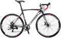 EUROBIKE YH-XC550 Road Bike for Men 54cm Frame Bicycle 700C Wheels Aluminium Rims 21 Speed Dual Disc Brake Commuter Bikes (30mm Rims)