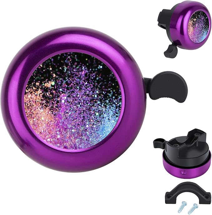 MZELQ Bicycle Bell Cute Clear Sound Adjustable Size Aluminum Bike Accessories Bell Ring for Girls Women Kids Adults