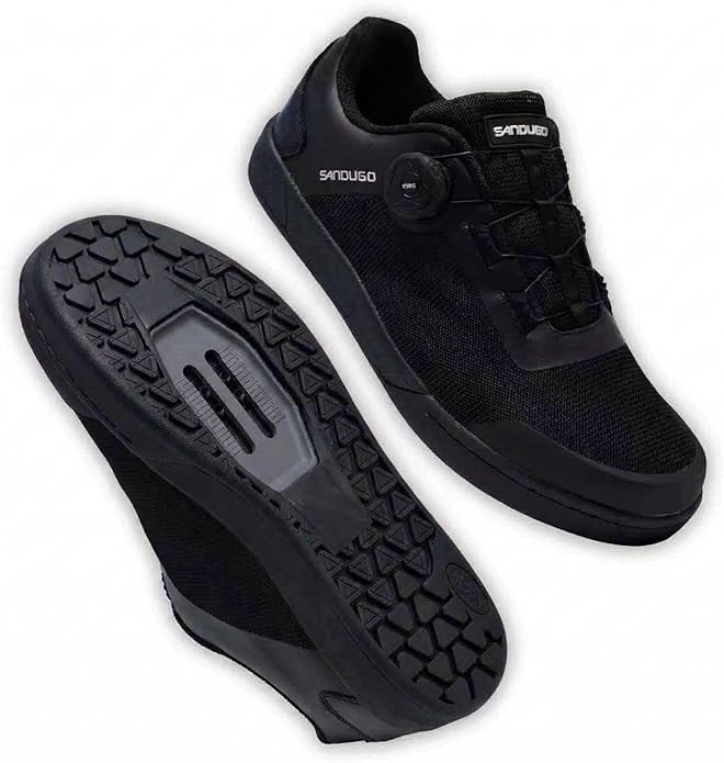 MTB Mountain Bike Shoes for XC/Enduro/DH Cycling, Speed Lace Dial System Stability(Flat Pedal/Clipless Version)