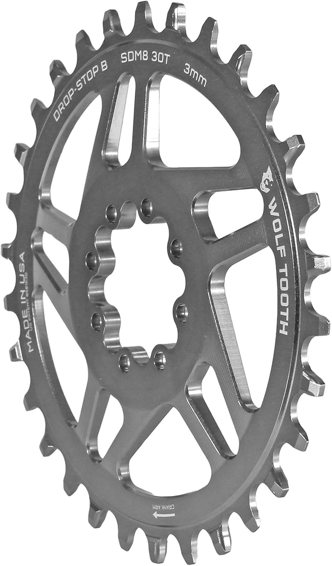 Wolf Tooth Direct Mount Chainring for SRAM 8-Bolt Raw Silver