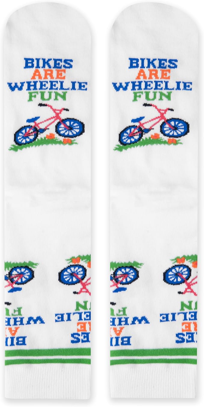 Lavley Bike Socks - Gifts for cyclists and mountain bikers - Fun holiday or birthday gift - Great stocking stuffer