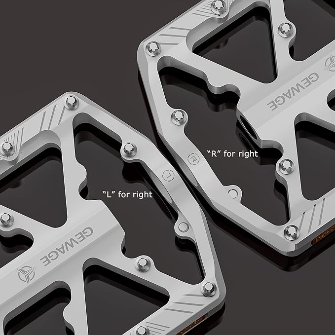 Bike Pedals 9/16 Inch - Bicycle Pedals with Reflectors - 3 Sealed Bearings MTB Pedals Wide Platform Pedals for Mountain Bike, BMX, Road Bike Pedals