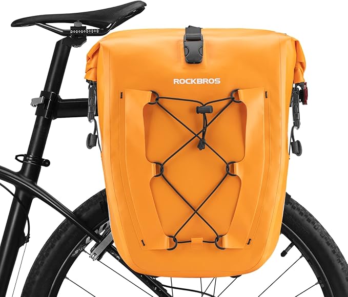 ROCKBROS Bike Panniers Waterproof Bike Rear Rack Bag Max 30L Large Capacity Bike Rear Panniers for Cycling Traveling Commuting 1 Pack
