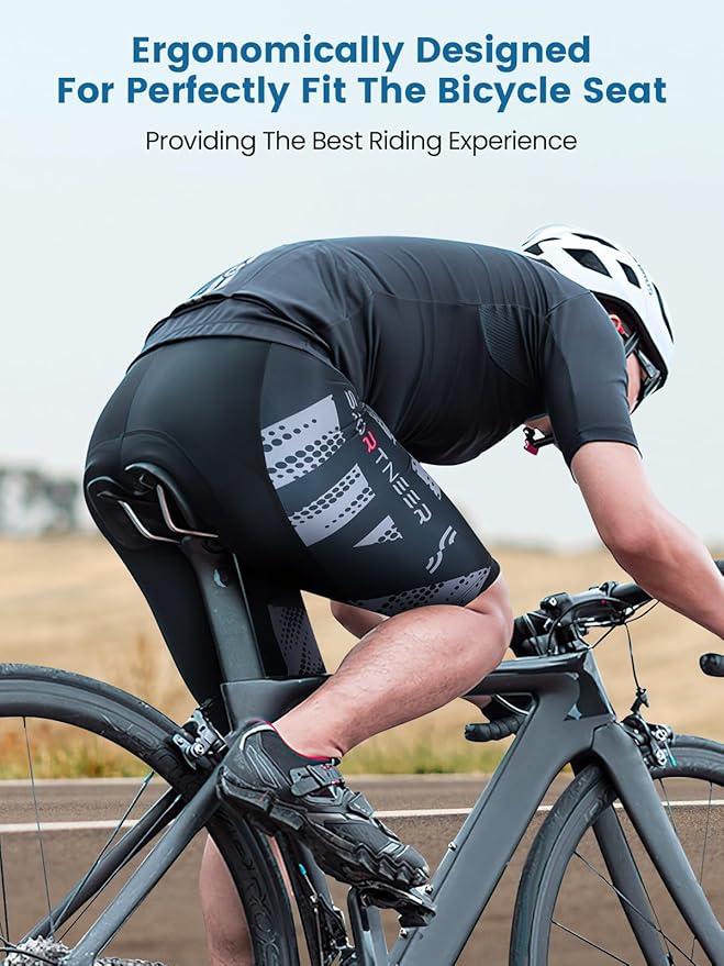 Sportneer Padded Bike Shorts for Men - 4D Padding Mens Bicycle Cycling Biking Clothing Shorts, Breathable and Absorbent
