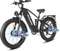 5000w Dual Motor Electric Bicycles, 60V Battery E-Bike with 45 MiIe P-Hour Electric Bike for Adults, 26 Fat Tire Hunting Ebike for All Terrain, Full Suspension Electric Ebike