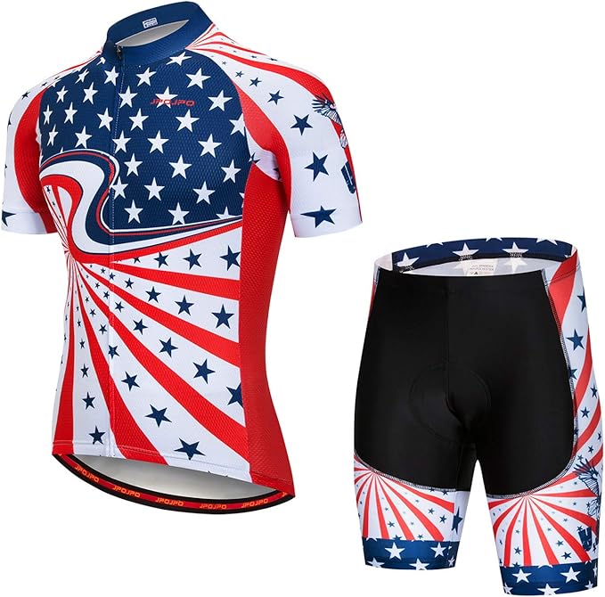Hotlion Men's Cycling Jersey Set Summer Cycling Clothing Suit Pro Team Bike Clothes Road Biking Outfits Bicycle Kit for Men