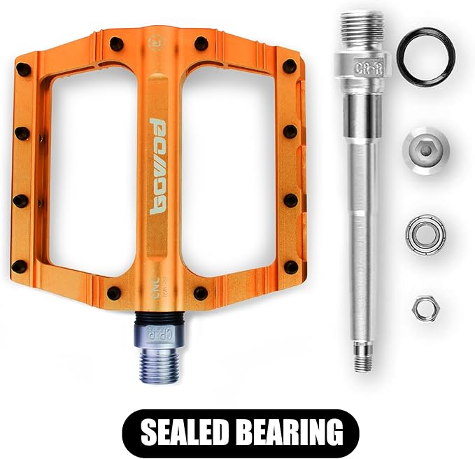 Bike Pedals 9/16" Lightweight Non-Slip Bicycle Platform Pedals - Fits Most Adult Bikes & Mountain Bikes &MTB, Road Bikes and Slip-Resistant Design