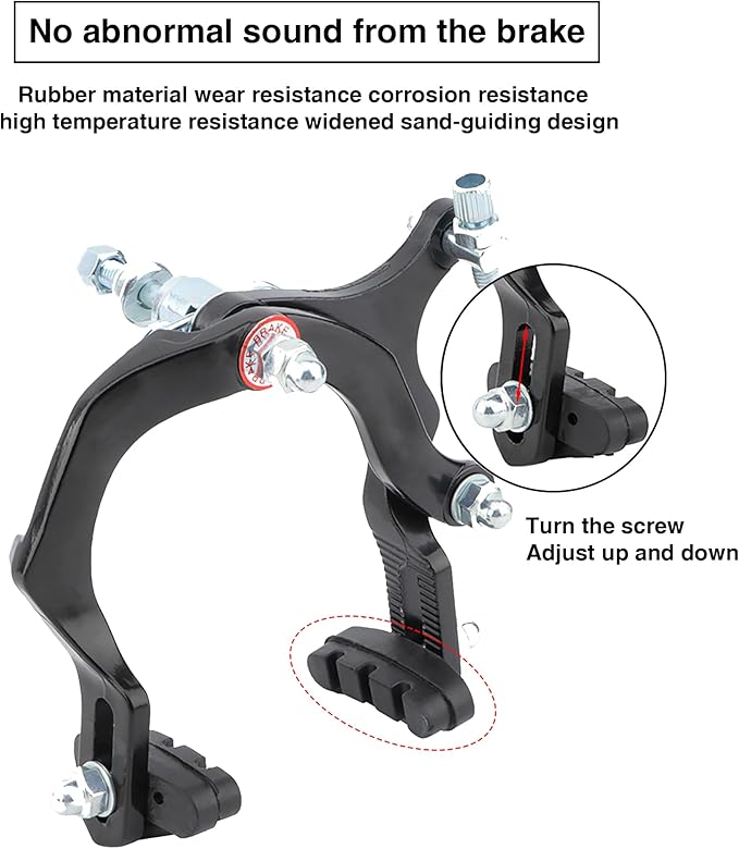 Bike Brakes Calipers Set,Side Pull Brake Set,69-96mm Reach,for Bike C Shape Brake Aluminum Bicycle Brake