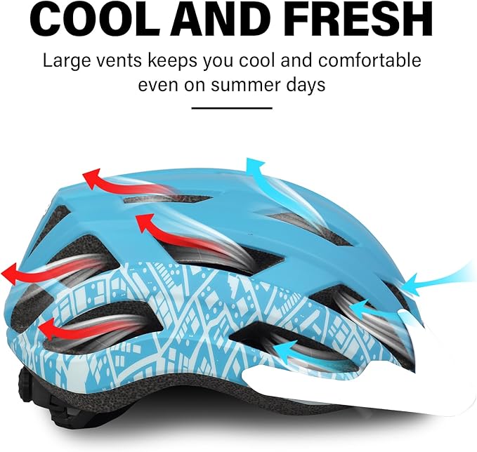 Bike Helmet for Adults Women Men Youth Kids, Lightweight Mountain Road Bicycle Cycling Helmets with Adjustable Dial & Removable Visor