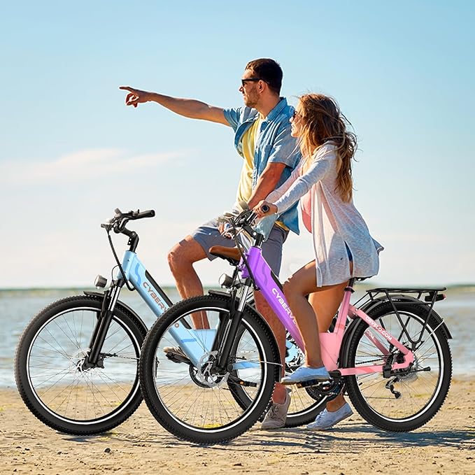 1000 Peak Electric Bike for Adults,up 80 Miles Removable Battery Ebike, 26" Electric E Bike with 7-Speed,Adult Electric Bicycles for Commute Beach Snow Womens/Man All Terrain