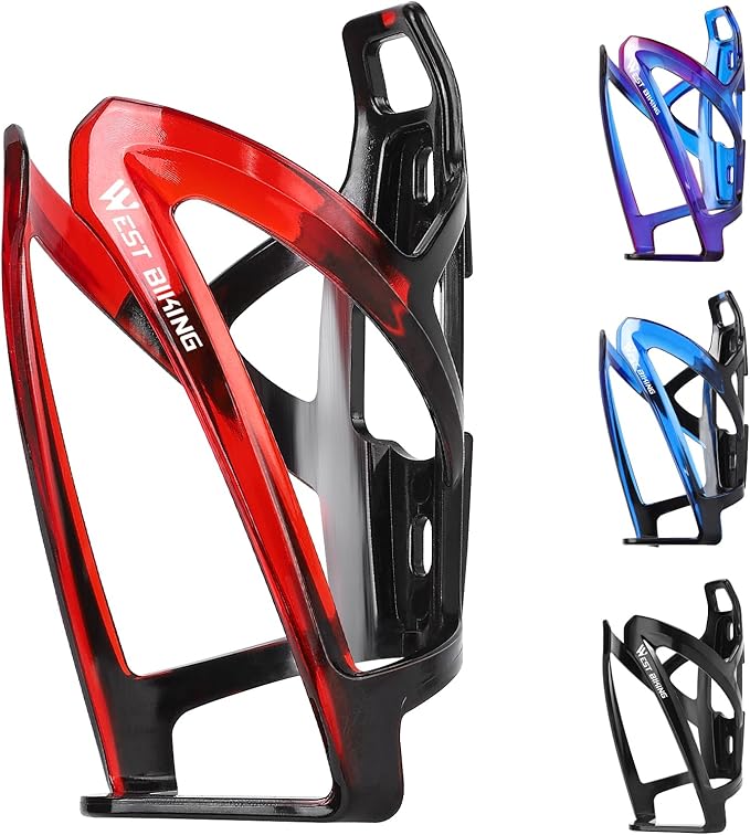 Bike Water Bottle Cage, Durable Ultralight Plastic Water Drink Holder Rack, Lightweight PC Water Bottle Holder for Bicycle, Cycling Bottle Holder Cages for MTB, Road Bike, Mountain Bikes