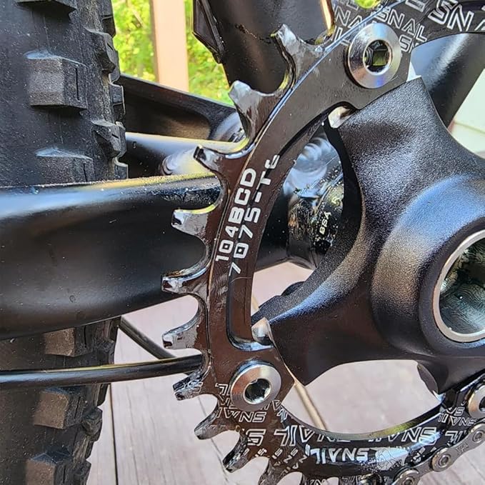 CYSKY 104 BCD Chainring 30T to 52T Narrow Wide Chainring with Sprocket Bolts for 1x Set-up Road Bike Mountain Bike BMX MTB Gravel Ebike