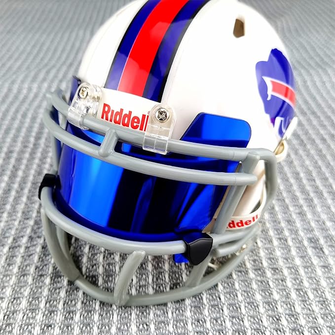 Mini Football Helmet Visor Clear with Clips Universal Fit for Collectors and Display