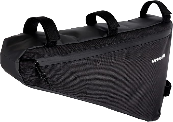 Venzo Road Mountain Bike Bicycle 2.5L 210D Waterproof Polyester Under Frame Top Tube Front Storage Triangle Pouch Bike Touring Packing Bags