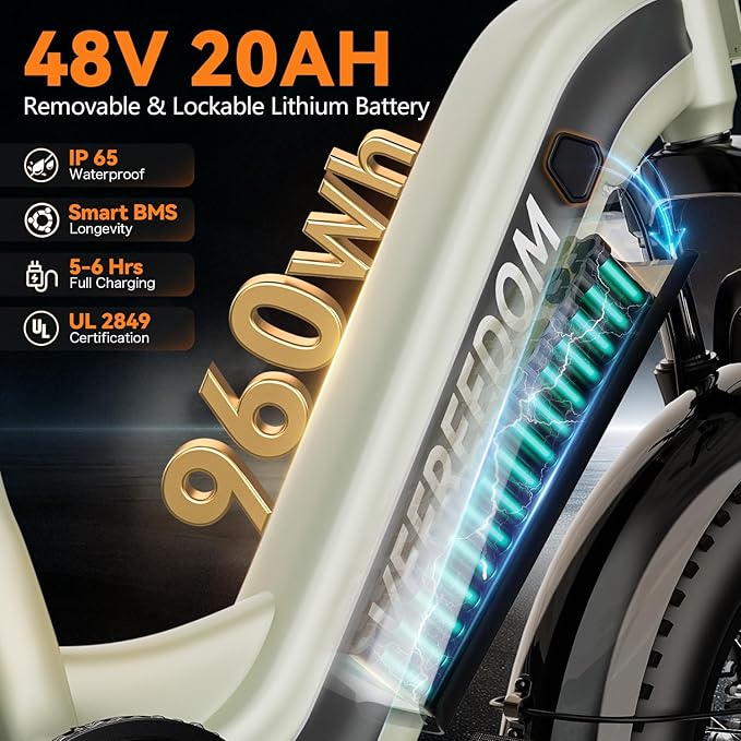 1500W Motor Electric Bike for Adults 80 Miles 30MPH Ebike 20" x 4 Fat Tire 48V 20Ah Removable Battery Mountain E Bike Commuter Front Suspension Bicycles Men Women