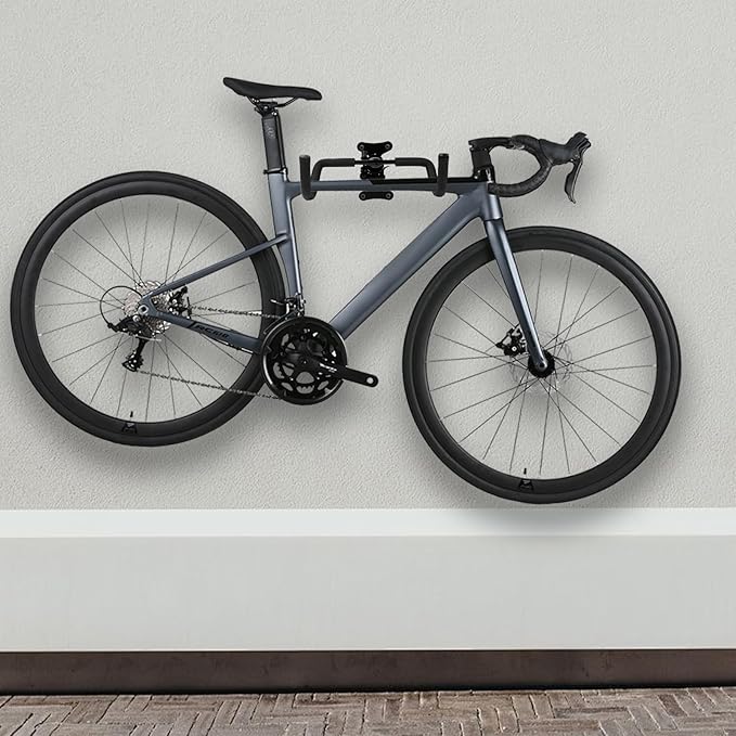 Bike Rack Garage, Bike Wall Mount, Bike Wall Mounted Holder Hook, Heavy-Duty Adjustable Bike Wall Rack, Hang Your Road, Mountain or Hybrid Bikes in Garage or Home, With EVA Foam Padded (1 Pack)