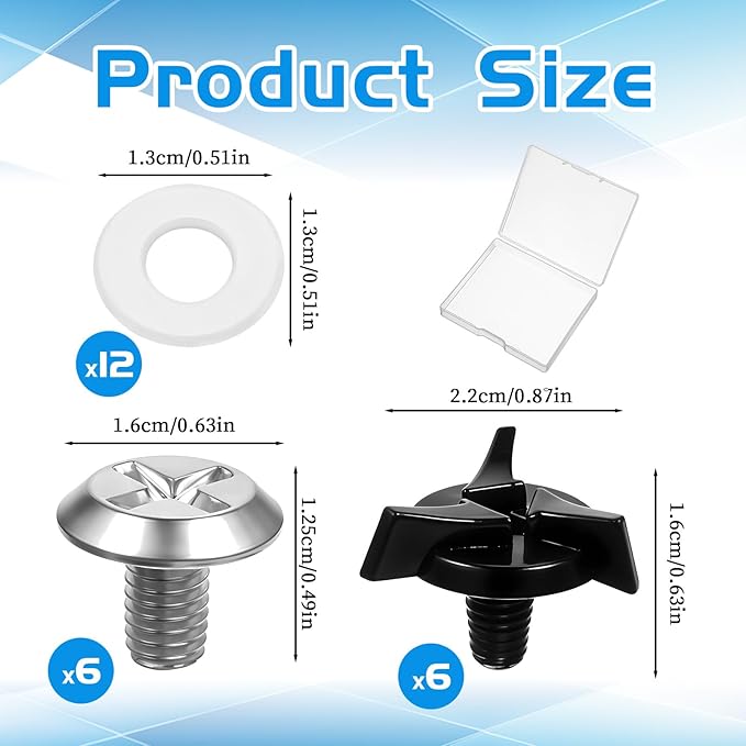 12 PCS Motorcycle Helmet Visor Screws, Helmet Visor Screws with 12PCS Rubber Washers Helmets Visors Replacement Set Helmets Fixing Screw Motorcycle Helmet-Accessories for Motocross, Black