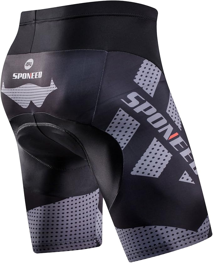 sponeed Men's Cycling Shorts Padded Bicycle Riding Pants Bike Biking Clothes Cycle Wear Tights