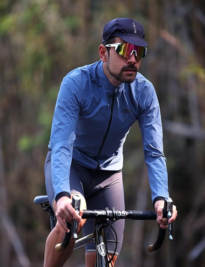 LAMEDA Cycling Jacket for Men Women, Windproof Lightweight Packable Cycling Windbreaker Bicycle Clothing Jacket